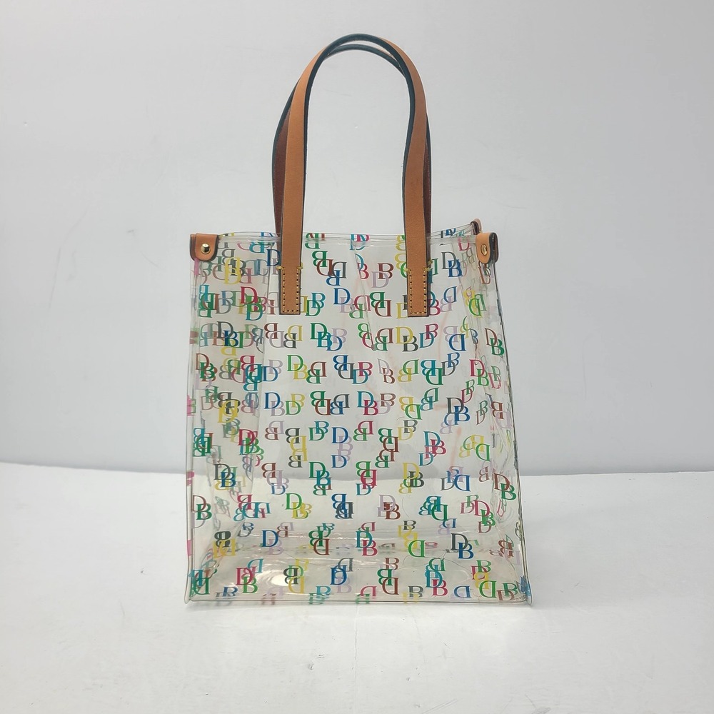 Dooney & Bourke Signature Clear Mini Tote Logo Lunch Shopper Hand bag Purse Y2K‎